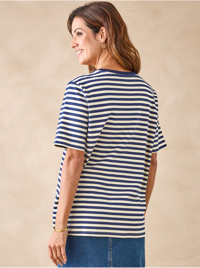 Tee-shirt coupe ample - DAXON Bleu marine - Kiabi