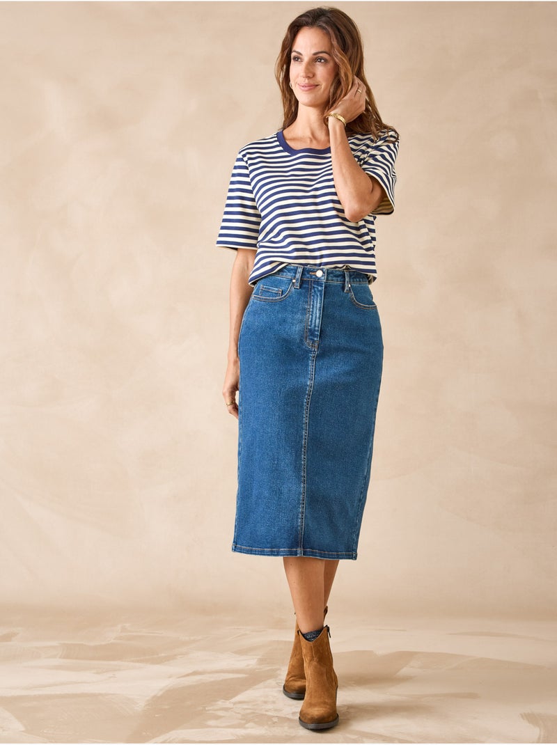Tee-shirt coupe ample - DAXON Bleu marine - Kiabi