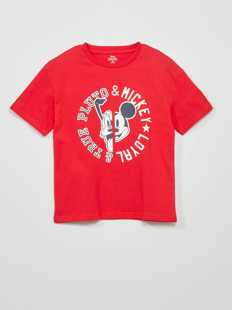 Tee-shirt coupe loose 'Mickey and friends' Rouge - Kiabi