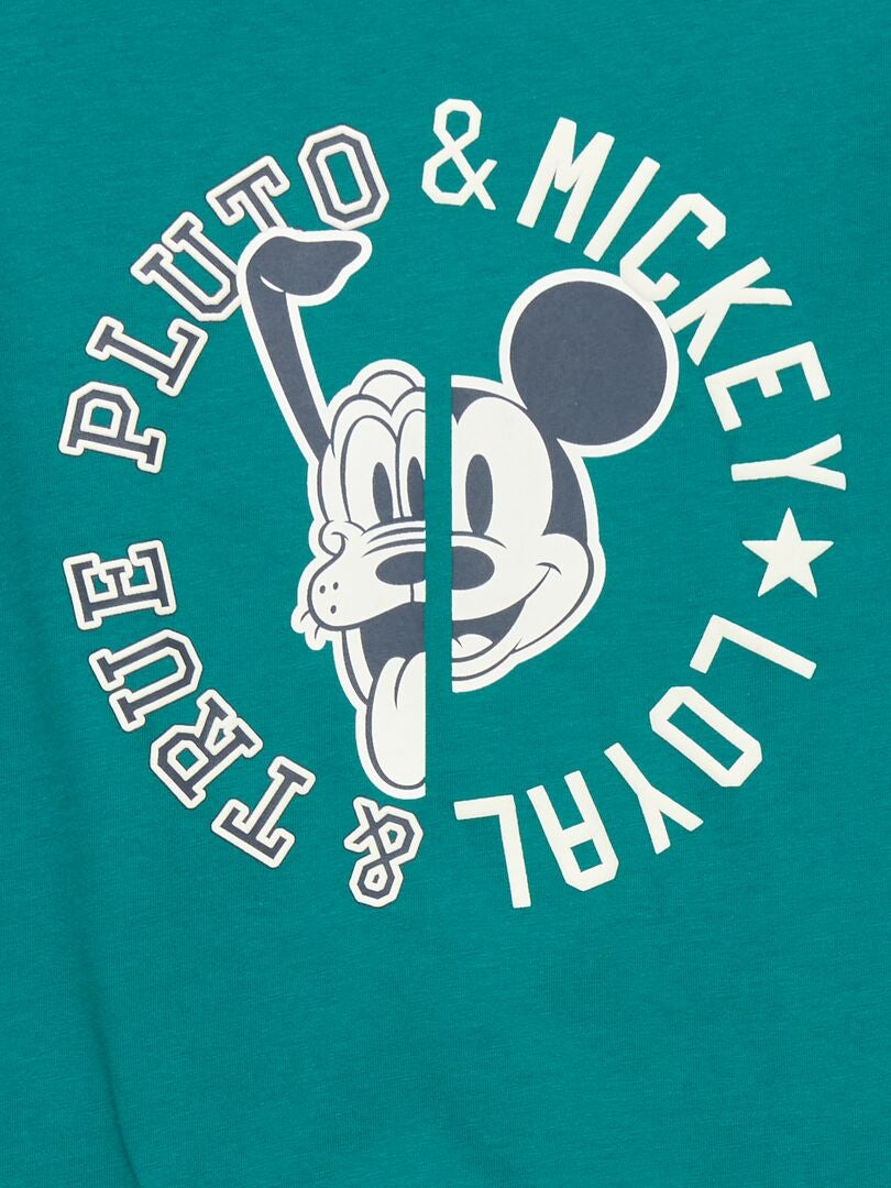 Tee shirt coupe loose Mickey and friends Vert Kiabi 2.40