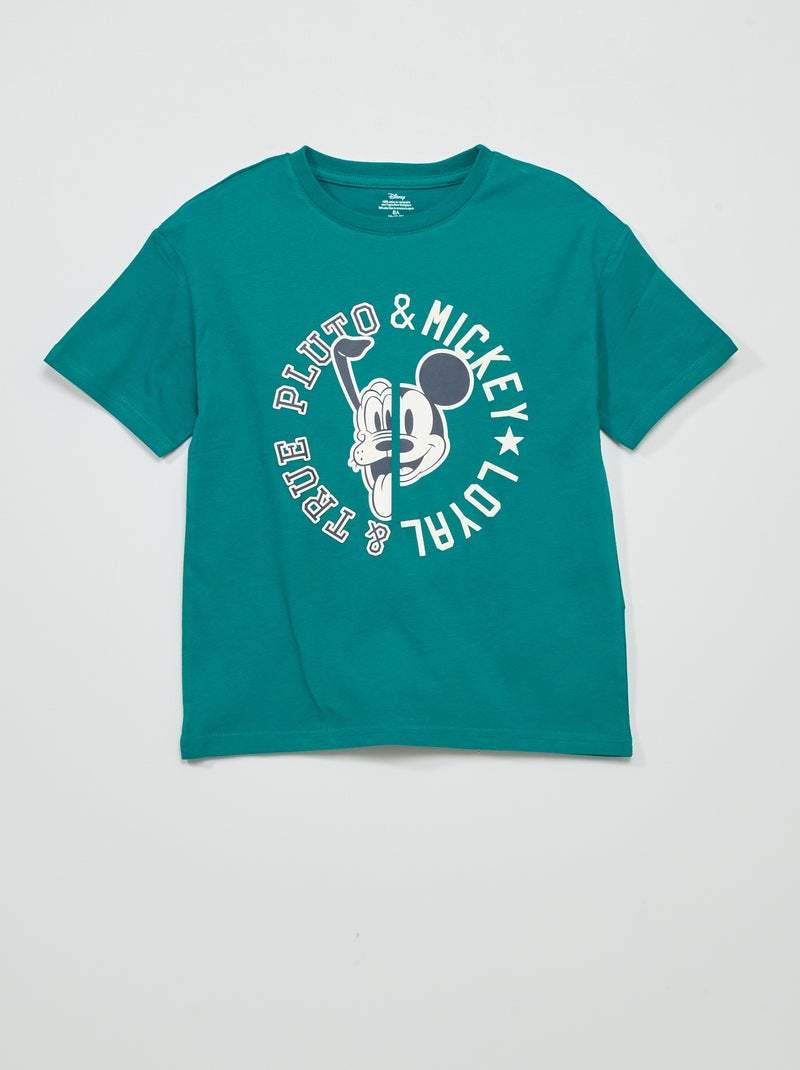 Tee-shirt coupe loose 'Mickey and friends' Vert - Kiabi