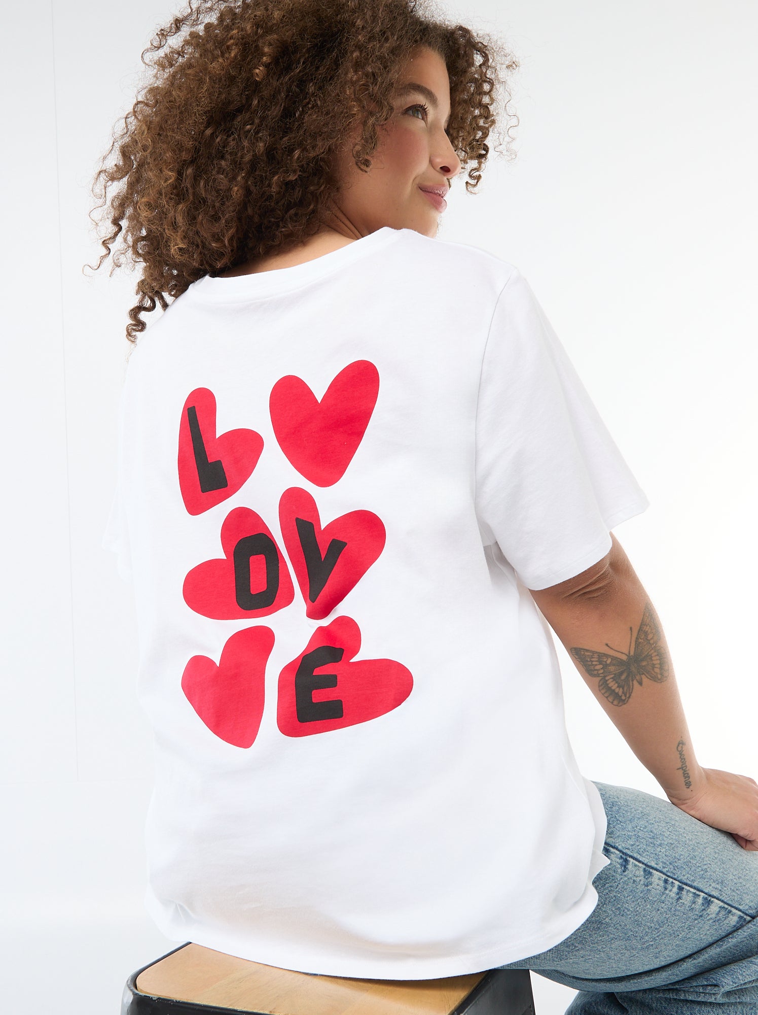 Tee-shirt coupe oversize à manches courtes