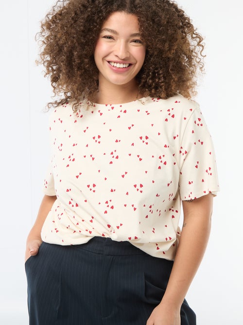 Tee-shirt coupe oversize à manches courtes - Kiabi