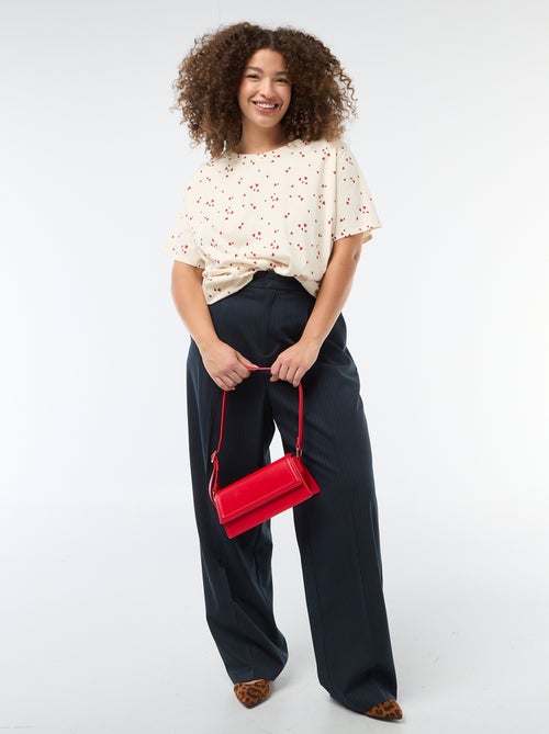 Tee-shirt coupe oversize à manches courtes - Kiabi