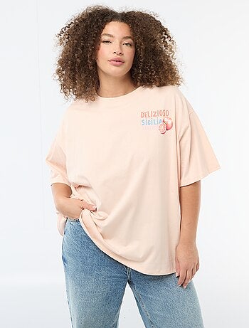 Tee-shirt coupe oversize à manches courtes