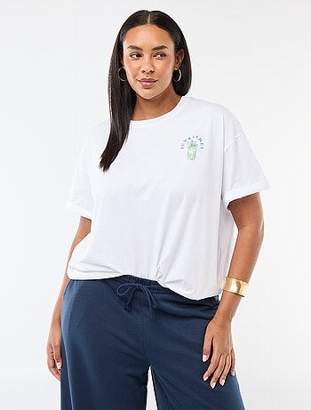 Tee-shirt coupe oversize à manches courtes