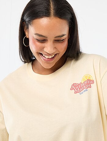 Tee-shirt coupe oversize à manches courtes