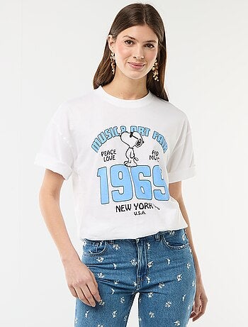 Tee-shirt coupe oversize 'Snoopy'