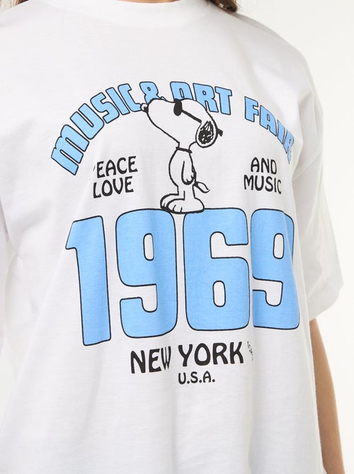 Tee-shirt coupe oversize 'Snoopy' - Kiabi