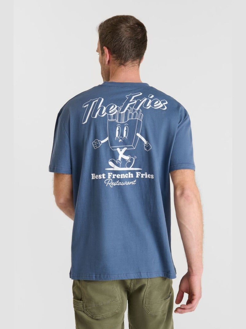 Tee-Shirt COURA 'Le Temps Des Cerises' Bleu - Kiabi
