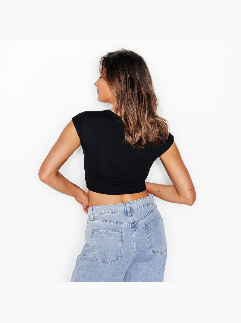 Tee-shirt court Ilana - RougeGorge Lingerie Noir - Kiabi