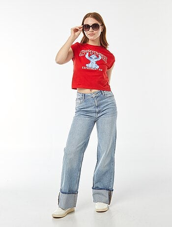 Tee-shirt court imprimé 'Stitch'