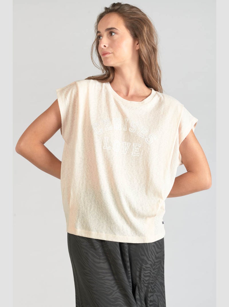 Tee-Shirt COXY 'Le Temps Des Cerises' Blanc - Kiabi