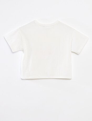 Tee-shirt crop top 'Stitch'