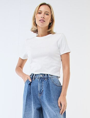 Tee-shirt crop top basique
