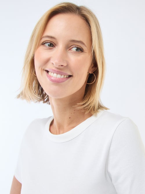 Tee-shirt crop top basique - Kiabi