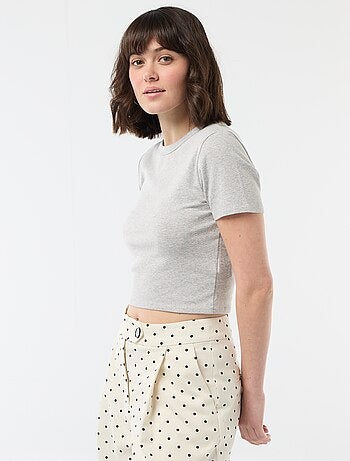 Tee-shirt crop top basique