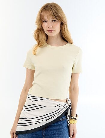 Tee-shirt crop top basique