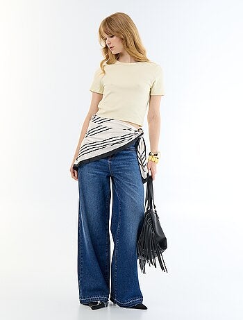 Tee-shirt crop top basique