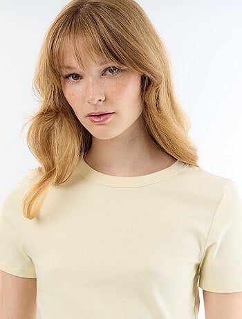 Tee-shirt crop top basique