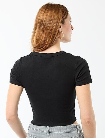 Tee-shirt crop top basique