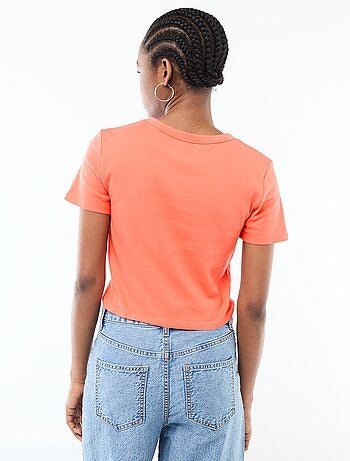 Tee-shirt crop top basique