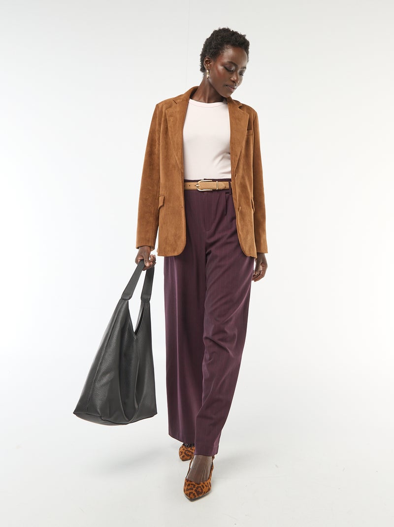 Tee-shirt crop top basique Rose - Kiabi