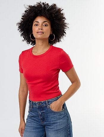 Tee-shirt crop top basique