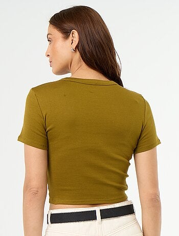 Tee-shirt crop top basique