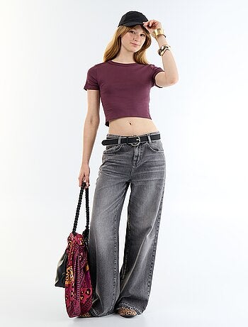 Tee-shirt crop top basique