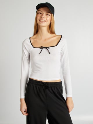 Tee-shirt crop top