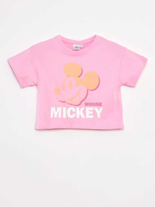 Tee-shirt crop top 'Mickey' - Kiabi