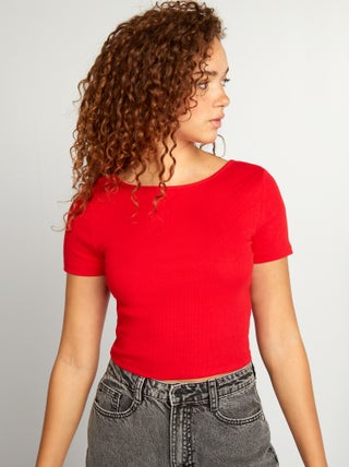 Tee-shirt crop top