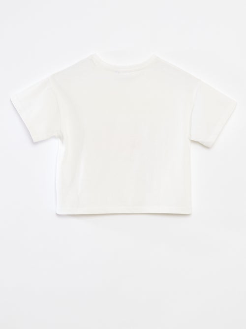 Tee-shirt crop top 'Stitch' - Kiabi