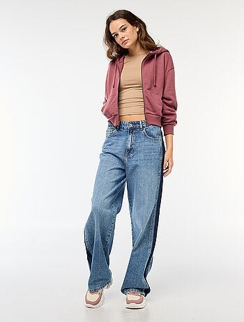 Tee-shirt cropped avec effet froissé