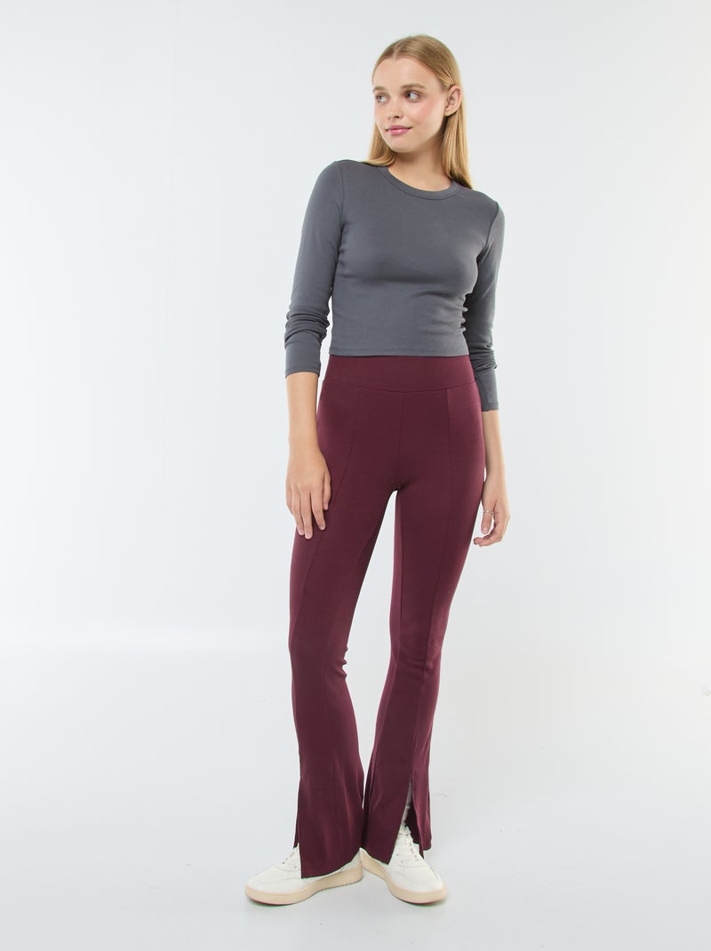 Tee-shirt cropped basique Gris - Kiabi