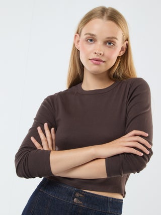 Tee-shirt cropped basique