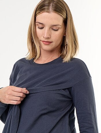 Tee-shirt d'allaitement à pans croisés