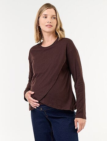 Tee-shirt d'allaitement à pans croisés