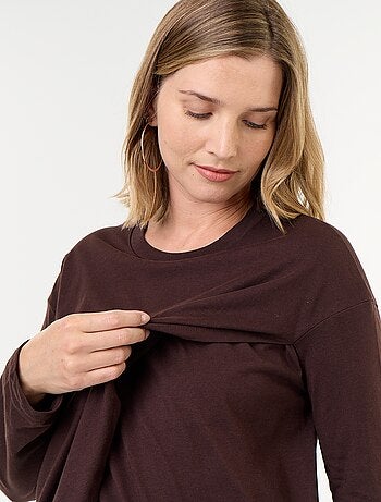 Tee-shirt d'allaitement à pans croisés