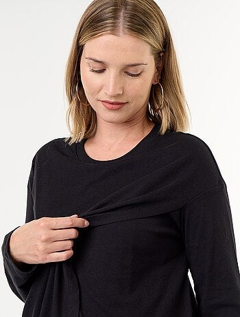Tee-shirt d'allaitement à pans croisés