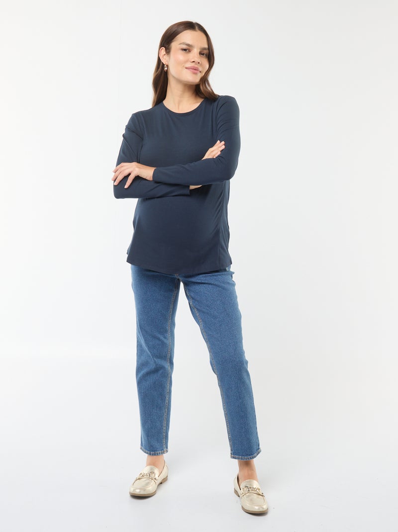 Tee-shirt d'allaitement basique Bleu marine - Kiabi