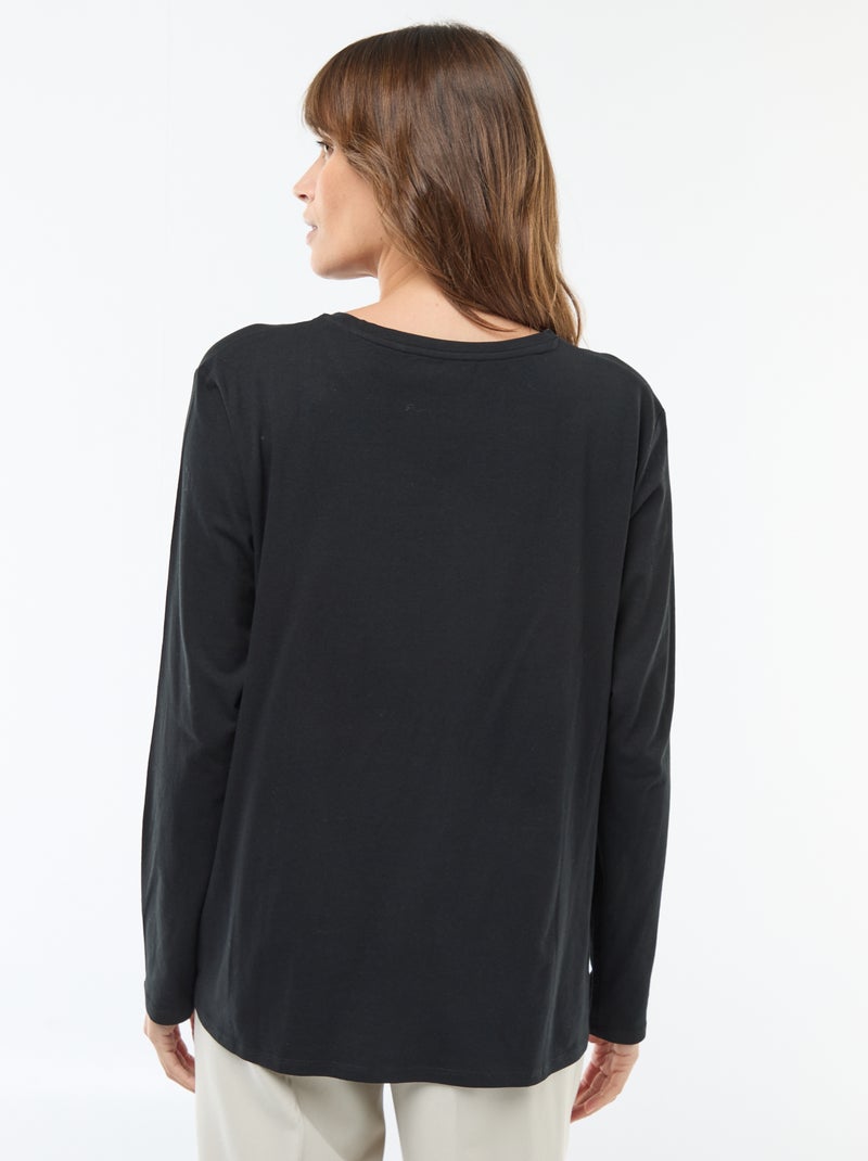 Tee-shirt d'allaitement basique Noir - Kiabi