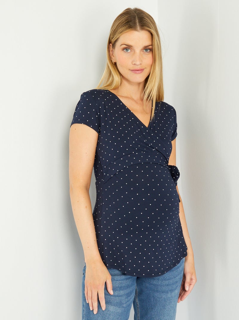 Tee-shirt d'allaitement Bleu - Kiabi