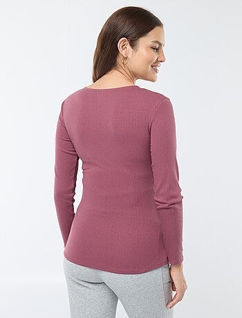 Tee-shirt d'allaitement cache-coeur
