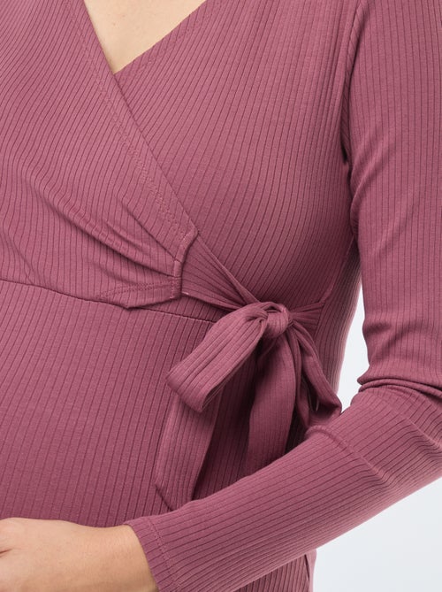 Tee-shirt d'allaitement cache-coeur - Kiabi