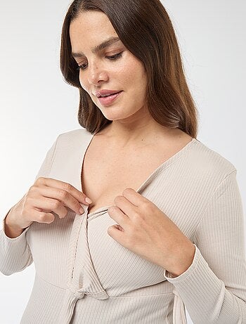 Tee-shirt d'allaitement cache-coeur