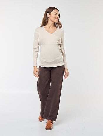 Tee-shirt d'allaitement cache-coeur