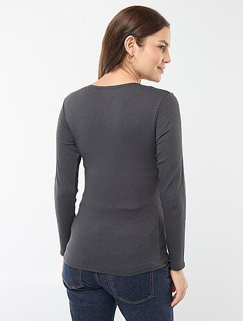 Tee-shirt d'allaitement cache-coeur