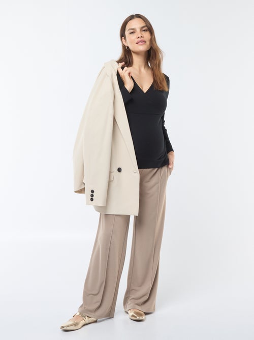 Tee-shirt d'allaitement cache-coeur - Kiabi